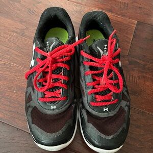 Under Armour Black Sneakers with Red Accents